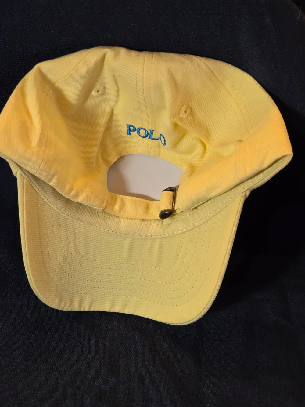 Polo by Ralph Lauren Yellow Baseball Cap with Blue Pony - Picture 11 of 14